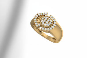 Bague en or 14 carats et diamants The Stellar Cluster |   Diamant taille brillant 0,27 carats - Product Image 4