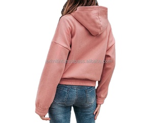 Sweat-shirt rose décontracté surdimensionné pour femmes |   Haut à capuche à manches longues pour femme, collection automne-hiver - Product Image 6