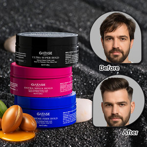 Cire coiffante pour <span class=keywords><strong>cheveux</strong></span> à l'huile d'argan biologique, marque privée Gatase, sans effet gras, tenue forte 36h, pour <span class=keywords><strong>cheveux</strong></span> fins, doux, bouclés, contrôle des frisottis - Product Image 1