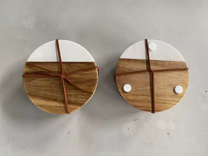 Manufacturer Wooden <b>coaster</b> <b>Set</b> Custom Acacia square Black Round Wood Pallet <b>Coasters</b> at Star Crafts India - Product Image 5