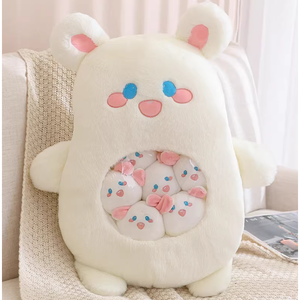 Peluche lapin adorable de 20 pouces avec 6 bébés, 2-4 ans, unisexe - Product Image 1