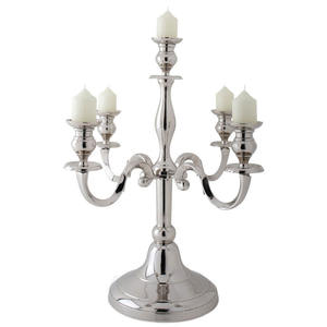 Nouveau Style vente chaude or métal Table pièce maîtresse plaqué or à la main bougeoirs candélabres pour la fête de mariage faveur de mariage - Product Image 5