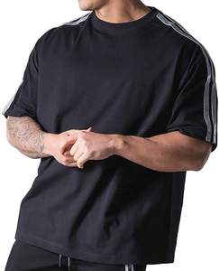 Camiseta vintage de gran tamaño para hombre, ropa de calle, camisetas 100% de algodón con logo personalizado - Product Image 5