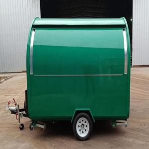 Street Snack Aluminum Towable Food Trailer with Fast Food Push Mobile Trolley Mini Shaved Ice Cream Freezer - Product Image 5