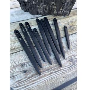 Aiguilles à tricoter en corne de buffle fabriquées à la main avec double pointe adaptées aux magasins de fils et de fibres - Product Image 3