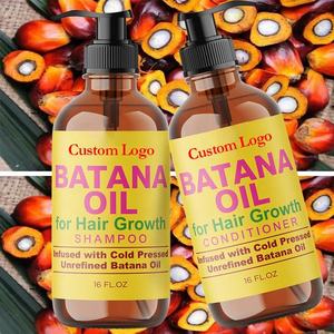 Wholesale Custom Private Label Organic Batana Oil <b>Shampoo</b> and Conditioner Set for Thinning Hair Growth Hair Regrowth <b>Shampoos</b> - Product Image 1
