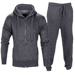 Survêtement de sport décontracté pour homme, grande taille, écologique, léger, respirant, avec logo personnalisé, à capuche et fermeture éclair, idéal pour l'été et le jogging - Product Image 1