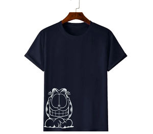 T-shirt personnalisé épais T-shirts grande taille pour hommes T-shirts 100% coton T-shirt surdimensionné à col montant uni vierge pour hommes - Product Image 6