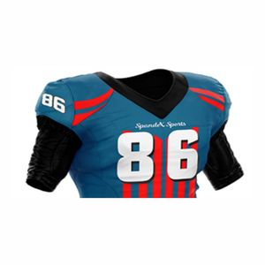 Camiseta de fútbol americano de manga corta Premium personalizable, transpirable y de talla grande para impresión por sublimación en verano - Product Image 4