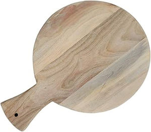 Planche à découper en bois design arrondi aspect naturel - Product Image 1