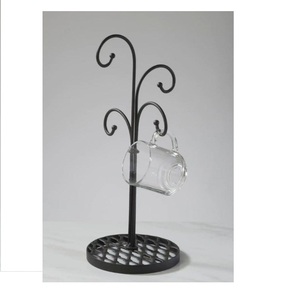 6-Hook Black <b>Mug</b> <b>Tree</b> With Both High Quality new modern and luxury design for Kitchenware Hot Selling wholesale made in india - Product Image 5