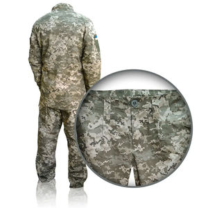 Combinaison de chasse en tissu polyester mélangé à imprimé hivernal numérique, tissu durable à 3 couches, veste et pantalon pour hommes tactiques - Product Image 5