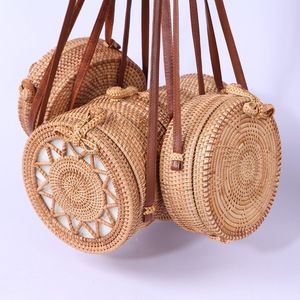 Hot <b>Sale</b> for Summer Vacation Rattan Bags for <b>Women</b> - Handmade Wicker Woven Purse Handbag Circle Boho Bag Bali - Product Image 4