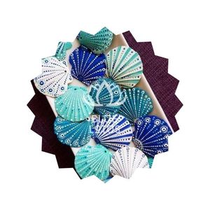 MEJOR PRECIO Blue Lotus 2025 Concha Marina decorativa artesanal Artesanía hecha a mano única para la decoración de la Mesa de la sala de estar - Product Image 1