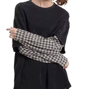 T-shirt double couche pour femmes, 100% coton, été, respirant, séchage rapide, décontracté, vente en gros, logo personnalisé - Product Image 2