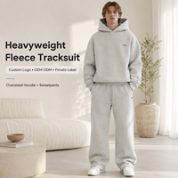 Ensemble de survêtement IKDEER OEM personnalisé avec logo, pantalon de jogging et sweat à capuche, 100 % coton, pour homme