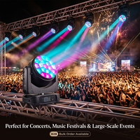 Projecteur de scène à tête mobile LED RGBW Zoom Bee Eye Beam 19x40W, indice de protection IP33, en aluminium et plastique, DMX512, activé par le son, dimmable, 20000