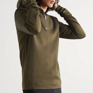 Sweat-shirts à capuche zippés personnalisés pour hommes, en coton respirant mélangé avec impression numérique et tissage crocheté ajustable pour l'hiver – Vente en gros - Product Image 2