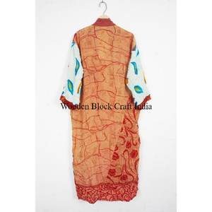 Silk Kimono Handmade Kimono Long <b>Jacket</b> Silk Dressing Gown <b>Wedding</b> Kimono Patchwork Kimono Cardigan For Women - Product Image 5