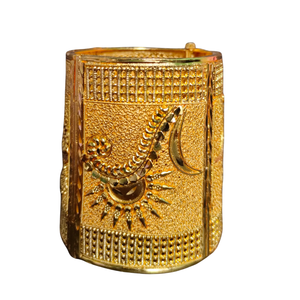 ชุดกำไลข้อมือสไตล์โบราณพร้อมชุดกำไลชุบทอง22K สำหรับผู้หญิงเครื่องประดับอัญมณีสไตล์โมเดิร์น - Product Image 2