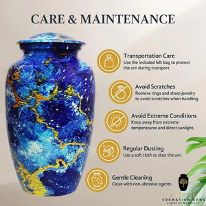 Urnas de cremación de metal, urnas conmemorativas de aluminio, recuerdo (3 pulgadas cúbicas) y grande (220 pulgadas cúbicas), colección de recuerdos grabables a prueba de fugas - Product Image 3