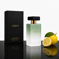Boîte cadeau de parfum haut de gamme personnalisée en verre transparent dégradé givré, OEM, marque privée