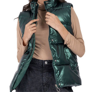 Chaleco acolchado para mujer, ropa de abrigo sin mangas acolchada ligera, chaleco acolchado elegante para mujer, invierno con aislamiento suave - Product Image 3