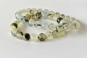 Natural Bulk Selling Phrenite Green Color Crystal 8mm Round Healing <b>Beaded</b> <b>Bracelet</b> for Meditation Jewelry - Product Image 3