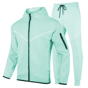 Zipper Jacket and Pants Set for Stylish Fitness and <b>Performance</b> Regular Fit Tracksuit Casual <b>Wear</b> Breathable Men's Polyester - Product Image 2