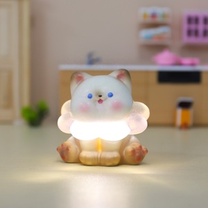 Nuova Lampada Notturna a Forma di Gatto con Fiori, Ornamento <span class=keywords><strong>da</strong></span> Scrivania Kawaii, Luce LED per Camera <span class=keywords><strong>da</strong></span> Letto, Regalo Decorativo - Product Image 4