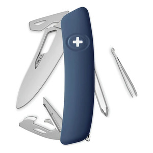 Coltello Tascabile Swiza Allmatt Single Hand SH04 R con 12 Funzioni, Blu Scuro - Product Image 1