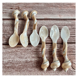 Mother Of Pearl Spoon Natural ocean shell spoon for dessert tasting <b>kitchen</b> use and fine dining <b>tables</b> Vietnam - Product Image 4