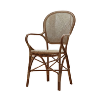 Chaise de salle à manger en rotin durable et écologique, mobilier de jardin extérieur confortable pour hôtels, fermes et salon