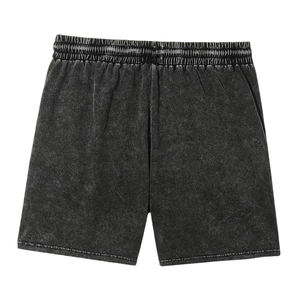 2025, ropa exterior duradera y ligera para hombres, haz tus propios pantalones cortos de lavado ácido de diseño personalizado de Color negro de la más alta calidad - Product Image 2