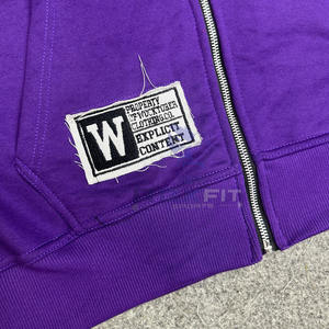 Haut fabricant client le plus demandé fermeture éclair sweat à capuche bouffée imprimé fabriqué en usine pas cher prix sweats à capuche hommes sweats à capuche - Product Image 4