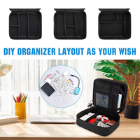 Tas Perlengkapan Elektronik EDC Custom yang Tahan Lama dengan Banyak Kompartemen, Kotak Pelindung untuk Hard Drive dan Kabel