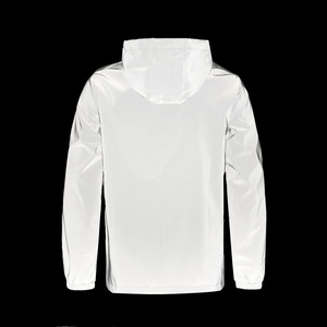Chaqueta de noche reflectante de tela doble para hombre, impermeable, con cremallera, cortavientos, estilo Hip Hop, bailarina, cantante, prendas de vestir teñidas, Abrigo con capucha - Product Image 2