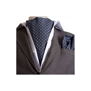 Ensemble de mouchoirs en coton bleu indigo à pois blancs pour hommes - Product Image 1