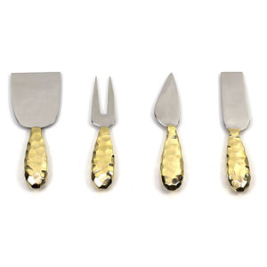 Mayorista indio de alta calidad Juego de cuchillos de queso de hoja plateada de acero inoxidable con mango de madera para uso en restaurantes de cocina - Product Image 2