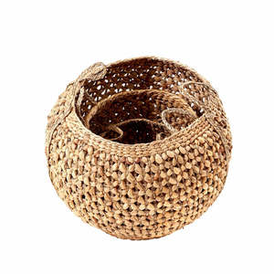 Handmade <b>Water</b> <b>Hyacinth</b> Belly <b>Basket</b> Set Natural Woven <b>Storage</b> <b>Baskets</b> with Handles Rustic Organizer Home Decor Eco Friendly - Product Image 2