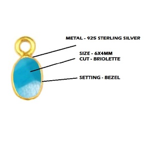 925อินเทรนด์ของผู้หญิงเงินทองสเตอริ่งชุบด้วย Briolette ขนาด10มม. ทำด้วยมือคริสตัล/พลอยเทียมนำโชคพลอยเทียม - Product Image 2