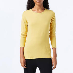 Camisetas de mujer, camiseta de manga larga de verano, diseño de alta calidad, ropa informal, Camiseta con cuello redondo, venta al por mayor, transpirable personalizada - Product Image 4