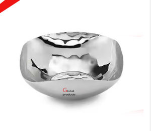 Bol de service de fruits secs en aluminium en métal de forme ronde au look royal pour restaurant et bar d'hôtel - Product Image 5