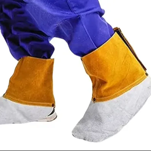 Protège-jambes de soudage en cuir, résistants au feu, couvre-chaussures de soudage, couvre-pieds de travail résistant à la chaleur, protège-jambes de soudage - Product Image 4