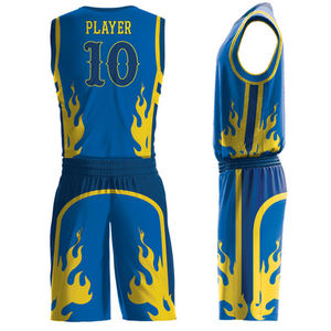 Kit d'uniforme de basket-ball respirant à séchage rapide pour hommes Vêtements de sport en gros Bsci Maillots sublimés avec logo imprimé Style pour garçons - Product Image 3