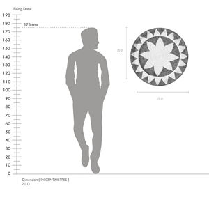 Flores ผนังถักด้วยมือขนาดเส้นผ่าศูนย์กลาง70ซม. องค์ประกอบตกแต่งที่ไม่ซ้ำกันผลิตในประเทศอินโดนีเซียสำหรับบ้านหรือสำนักงาน - Product Image 4