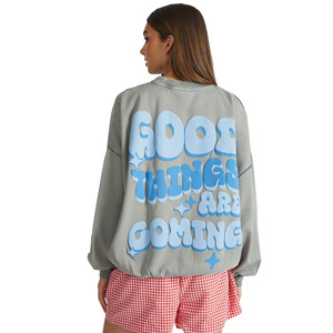 Sudadera de cuello redondo con forro polar para mujer de marca personalizada, antiarrugas, secado rápido, Invierno/otoño, ropa informal para exteriores personalizable - Product Image 5