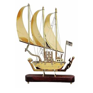 Artisanat de navires en métal de haute qualité Design unique en laiton Décorations d'intérieur pour la maison Ornements de navires polis pour un excellent décor à la maison - Product Image 5