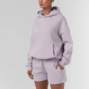 <b>Women's</b> Oversized Hoodies & Sweatshirts Set Custom Printed Wholesale Logo Embroidery Lace Screen Printing Blank Design - Product Image 5