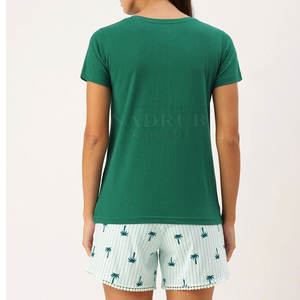 New Arrival Custom-Made Women's <b>T</b> <b>Shirts</b> <b>and</b> <b>Shorts</b> <b>Set</b> Solid Pattern Outdoor Training <b>Set</b> - Product Image 3